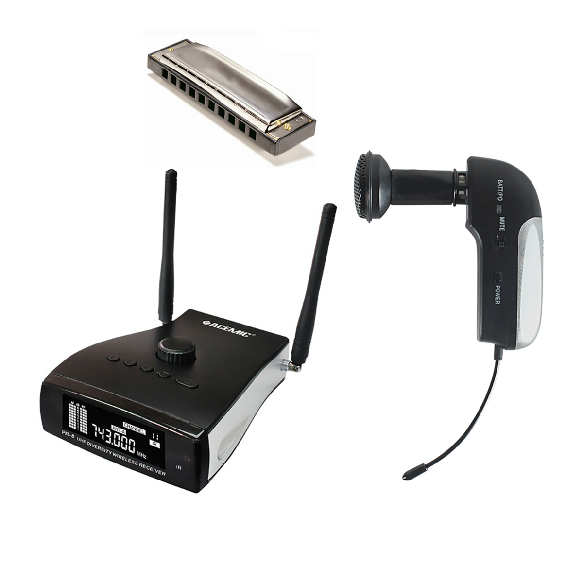 PR-8/HT-1 Wireless Harmonica Microphone for Stage