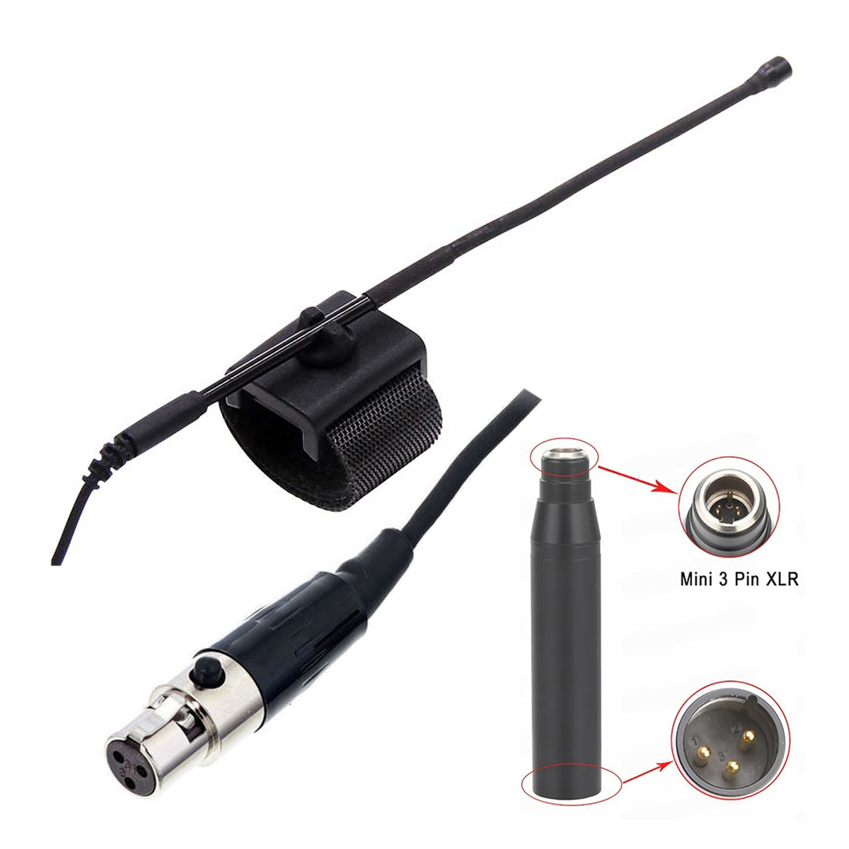 FT-10 Wired Flute Microphone for Recording